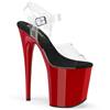 Pleaser - FLAMINGO808 Sandale à bride à la cheville, Pole dance chaussures - Transparent/Noir Product image